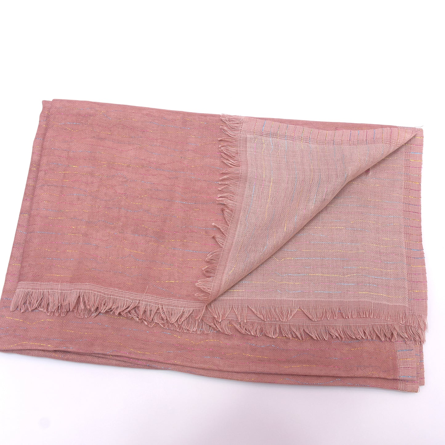 Premium Cotton Shawl with Shinning Tread Lines-KYAMSTORE