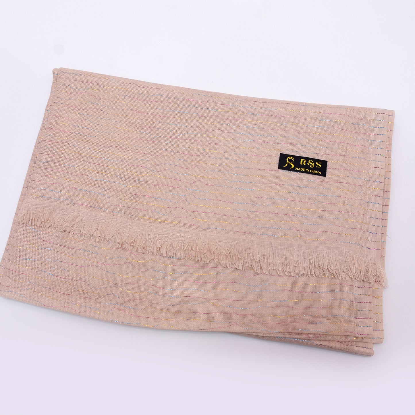 Premium Cotton Shawl with Shinning Tread Lines-KYAMSTORE