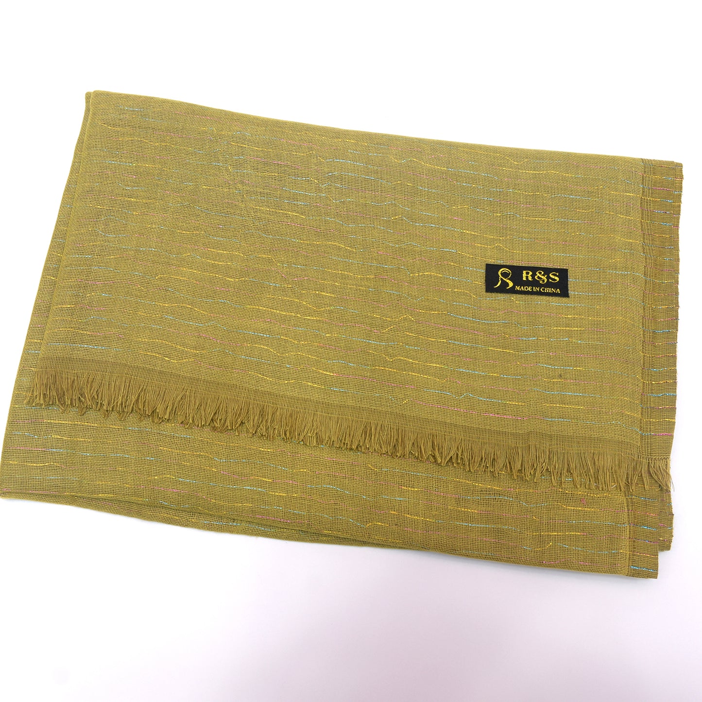 Premium Cotton Shawl with Shinning Tread Lines-KYAMSTORE