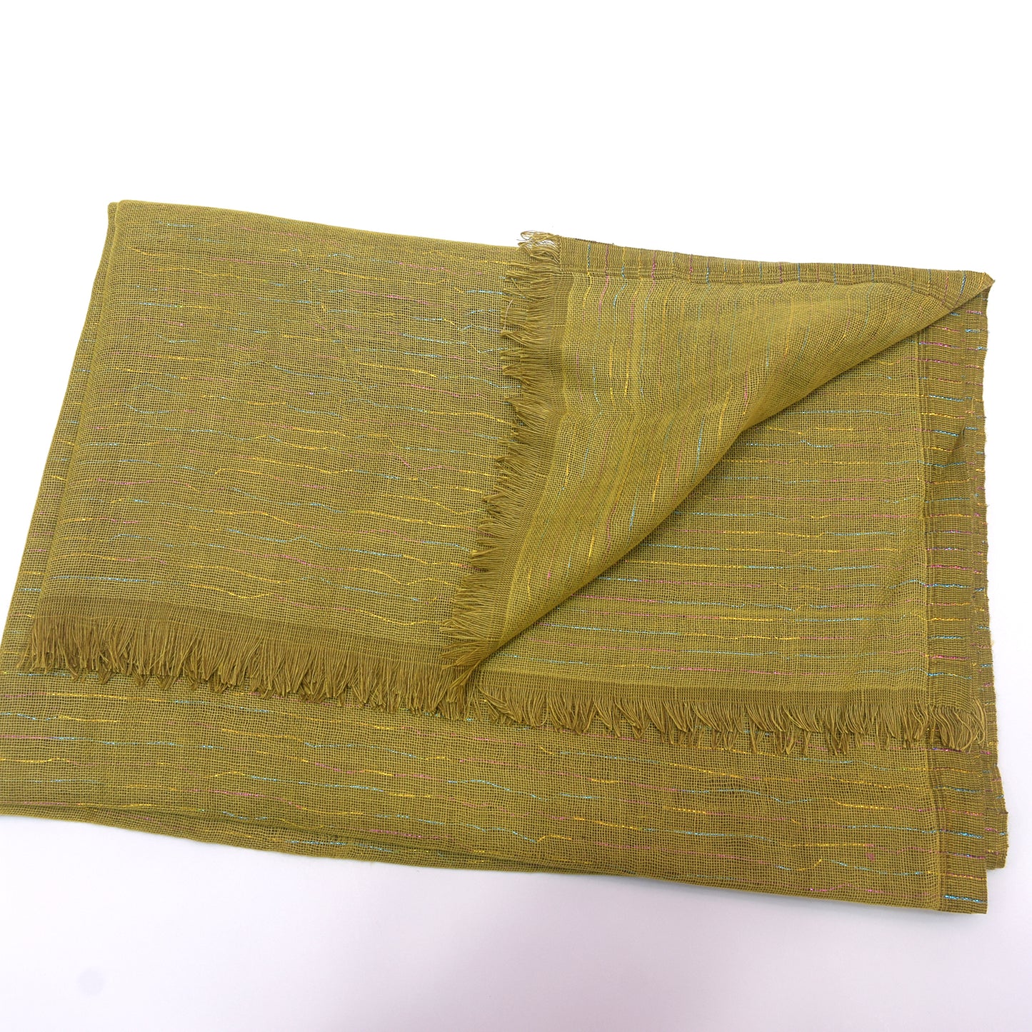 Premium Cotton Shawl with Shinning Tread Lines-KYAMSTORE