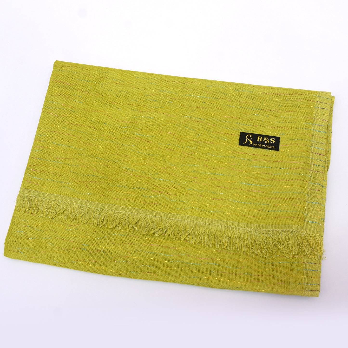 Premium Cotton Shawl with Shinning Tread Lines-KYAMSTORE