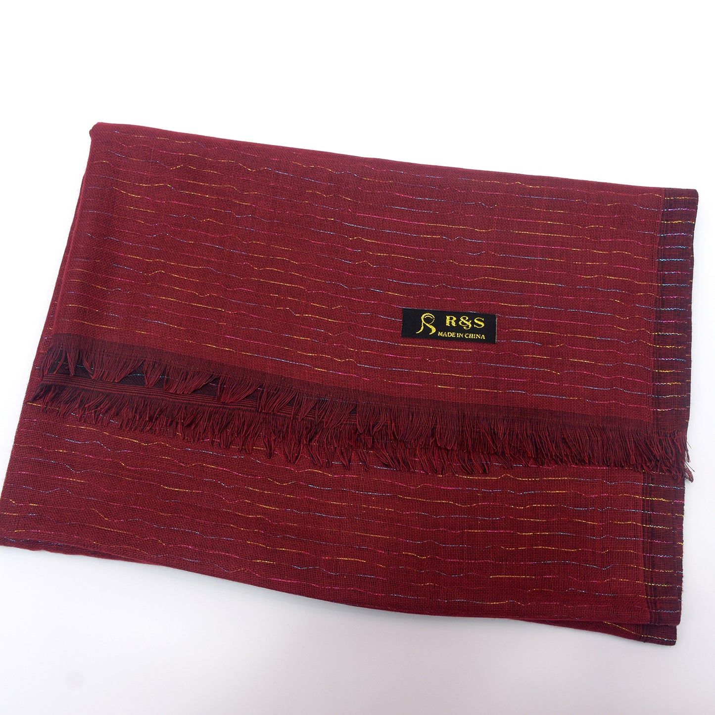 Premium Cotton Shawl with Shinning Tread Lines-KYAMSTORE