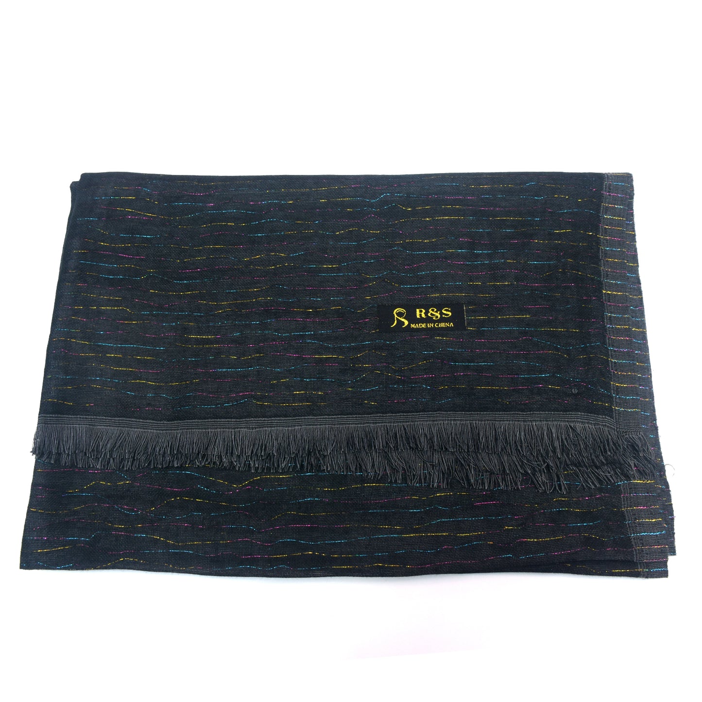 Premium Cotton Shawl with Shinning Tread Lines-KYAMSTORE
