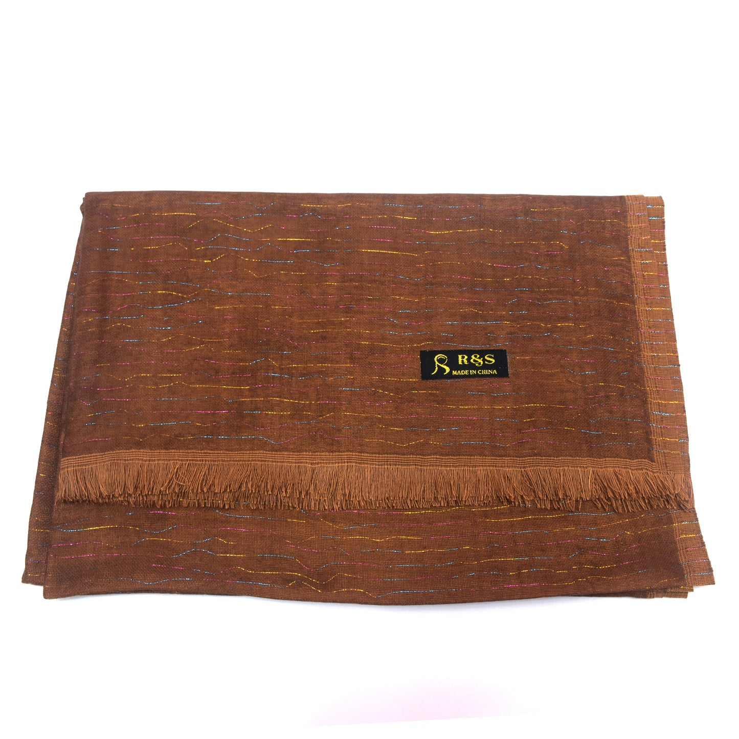 Premium Cotton Shawl with Shinning Tread Lines-KYAMSTORE