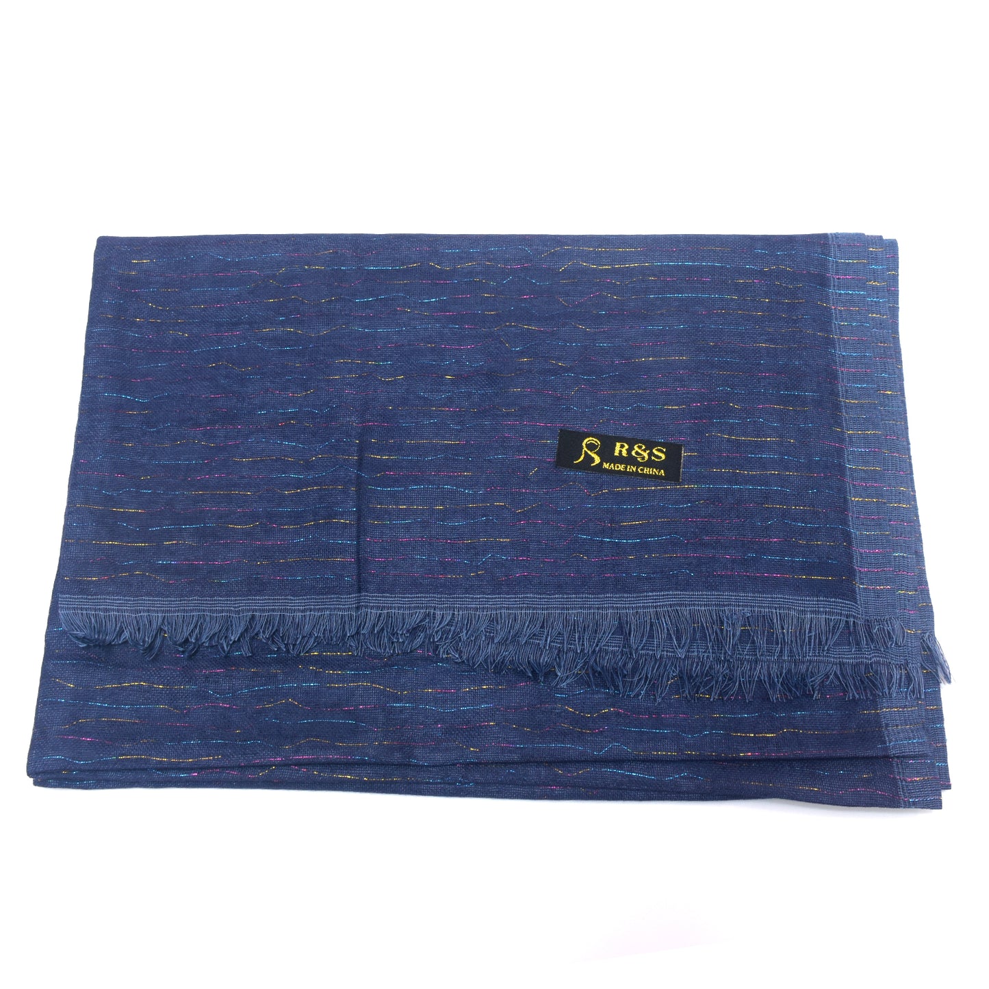 Premium Cotton Shawl with Shinning Tread Lines-KYAMSTORE