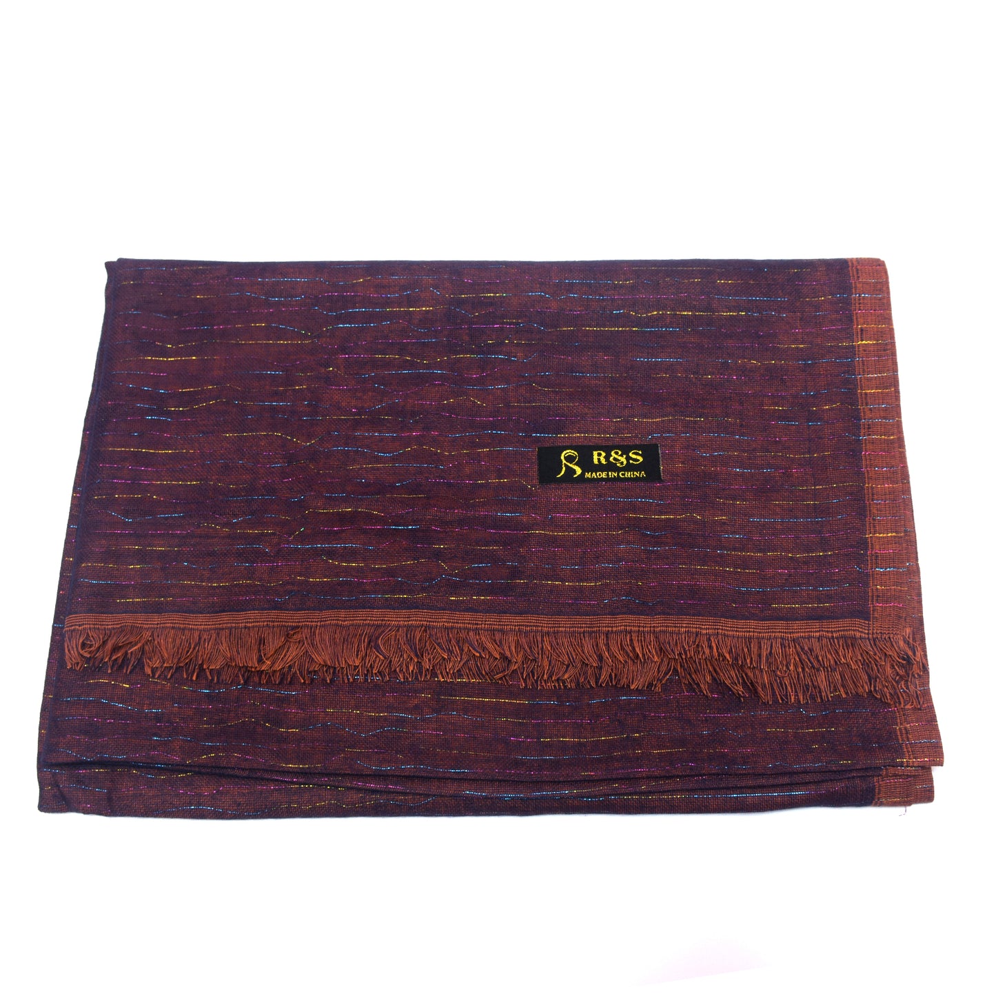 Premium Cotton Shawl with Shinning Tread Lines-KYAMSTORE