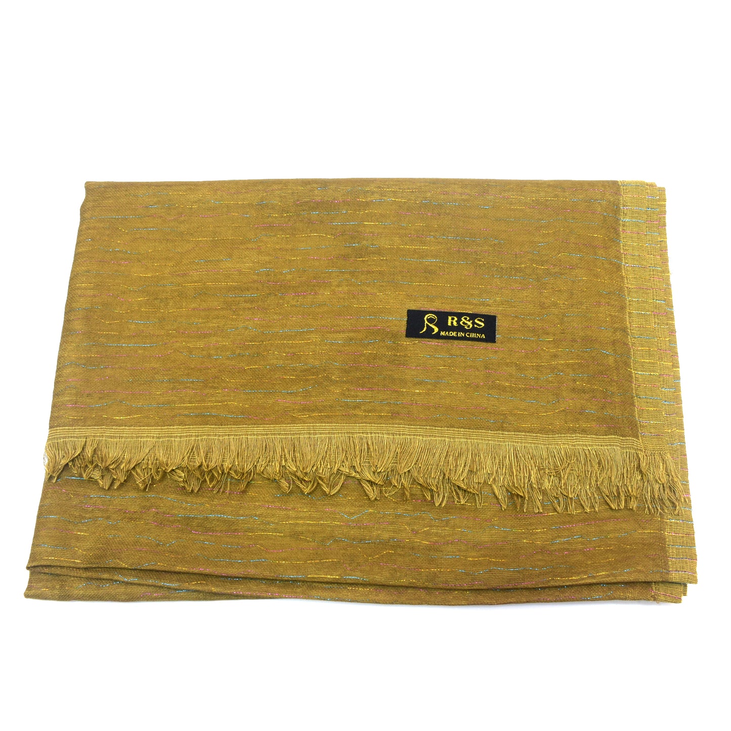 Premium Cotton Shawl with Shinning Tread Lines-KYAMSTORE