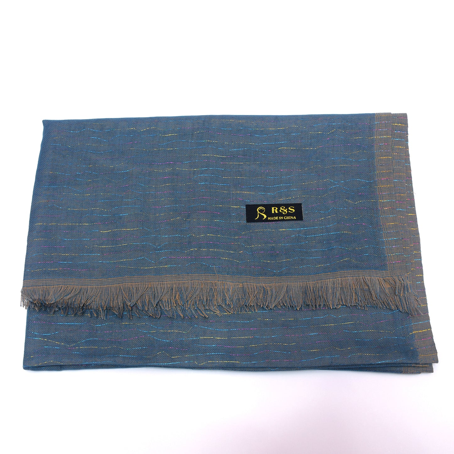 Premium Cotton Shawl with Shinning Tread Lines-KYAMSTORE