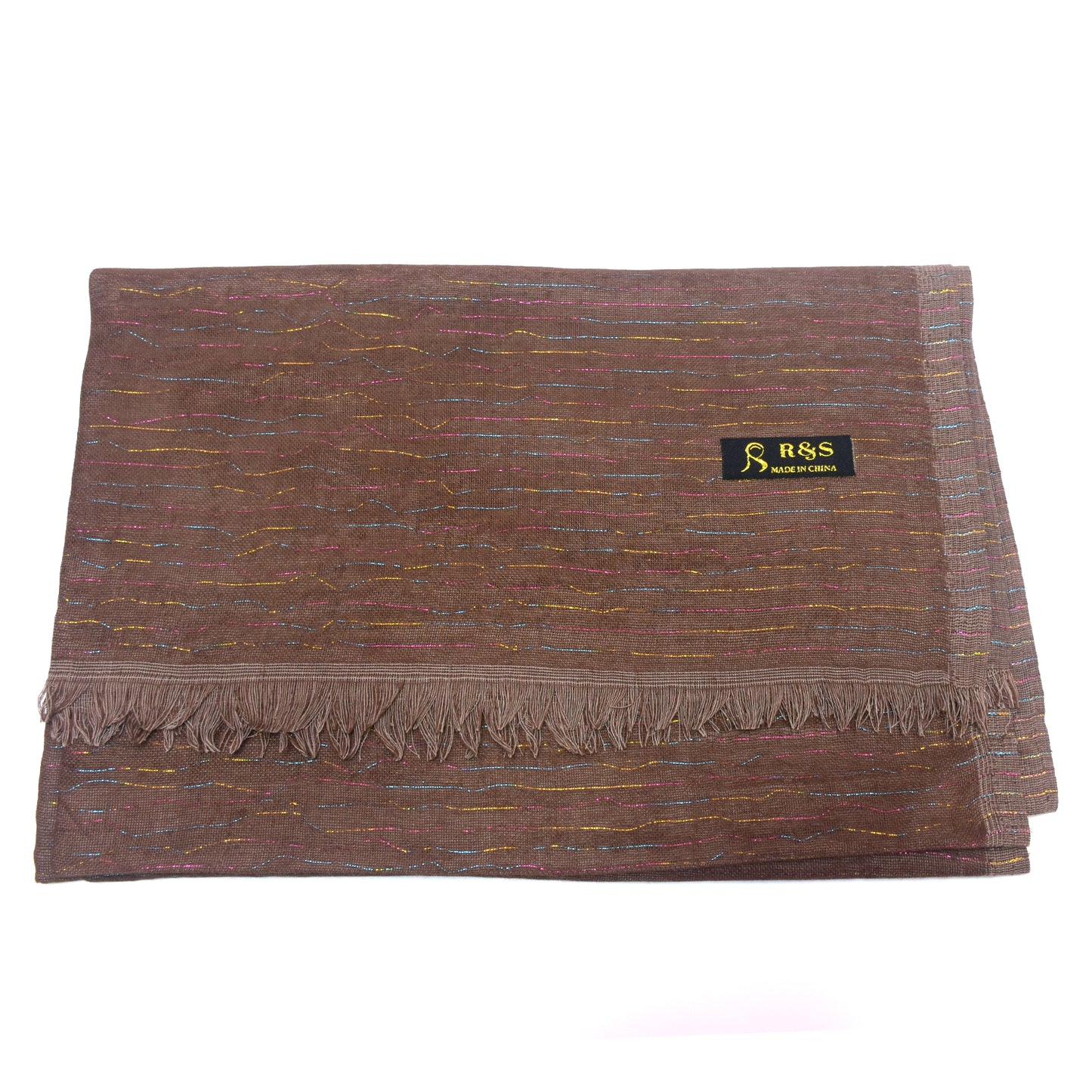 Premium Cotton Shawl with Shinning Tread Lines-KYAMSTORE