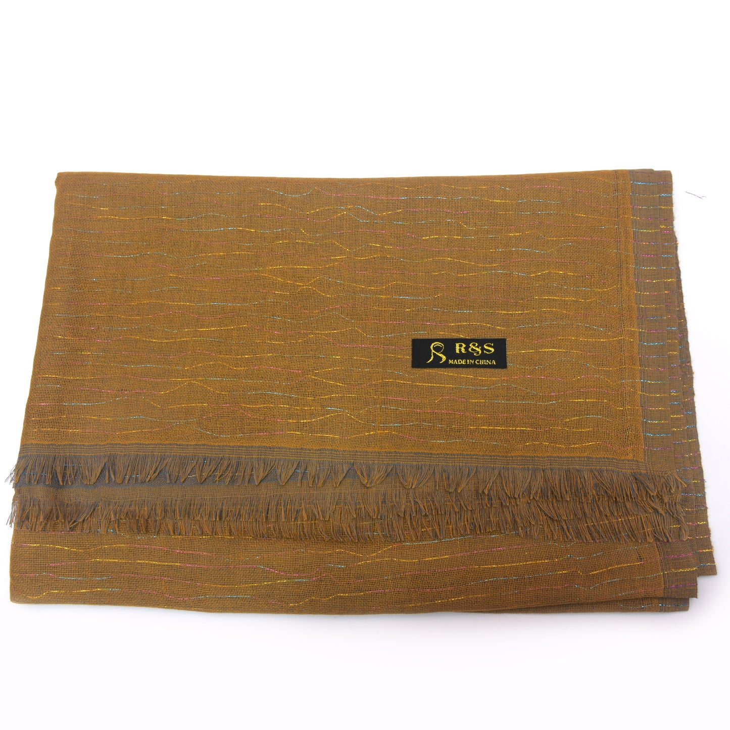 Premium Cotton Shawl with Shinning Tread Lines-KYAMSTORE