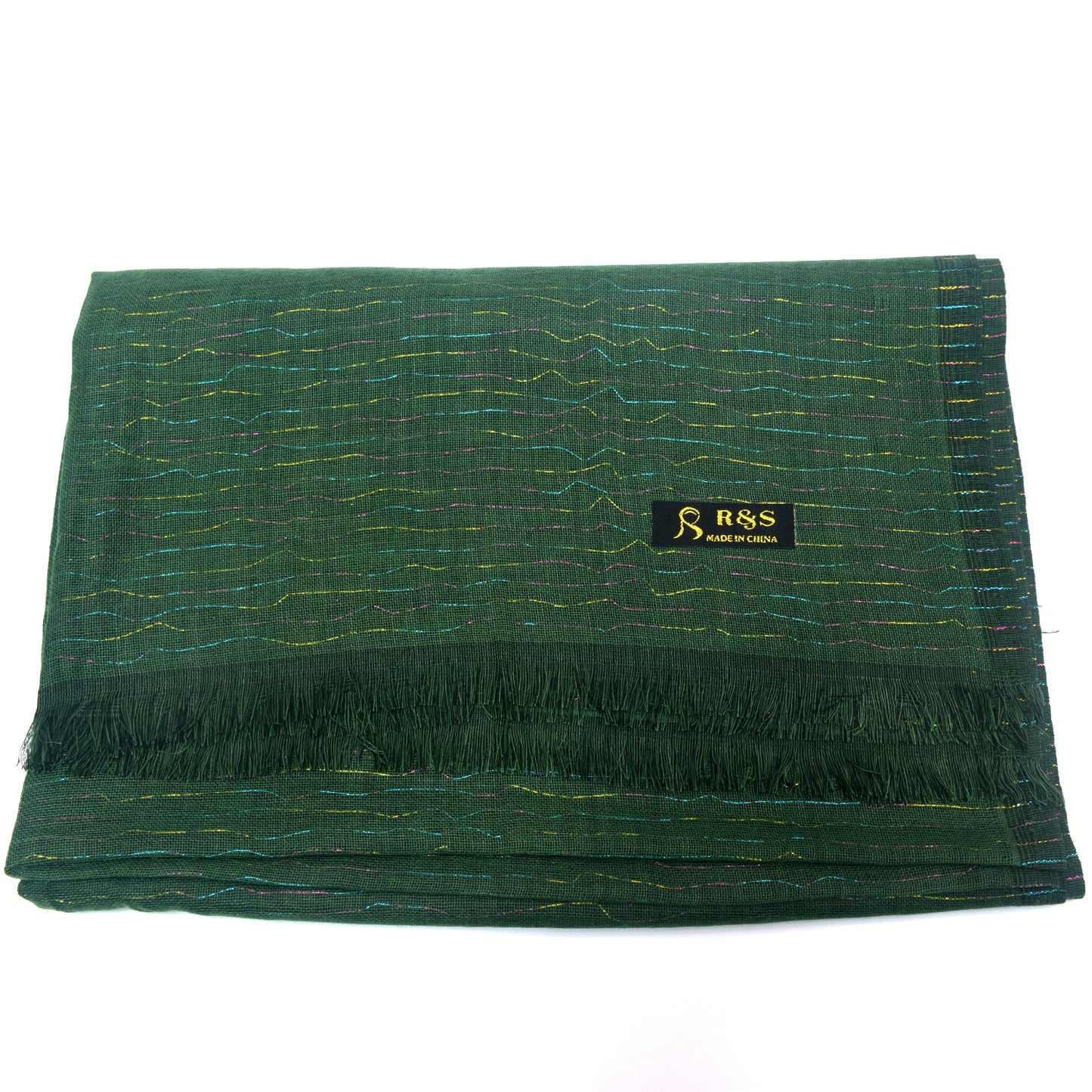 Premium Cotton Shawl with Shinning Tread Lines-KYAMSTORE