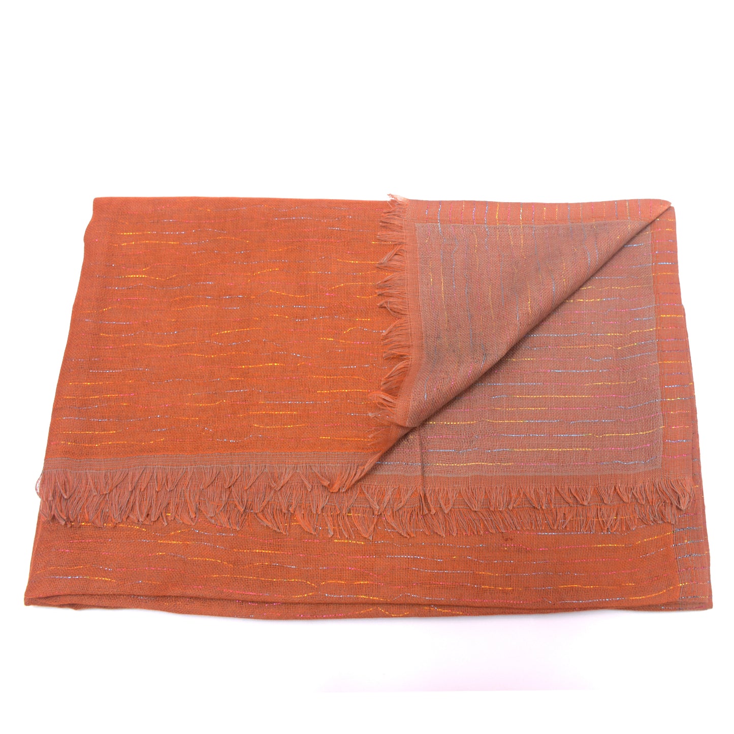 Premium Cotton Shawl with Shinning Tread Lines-KYAMSTORE