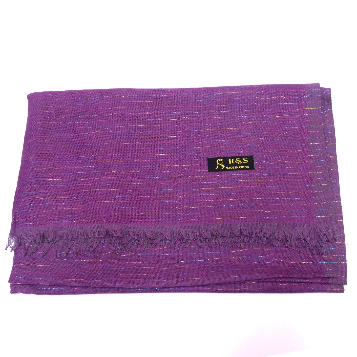 Premium Cotton Shawl with Shinning Tread Lines-KYAMSTORE