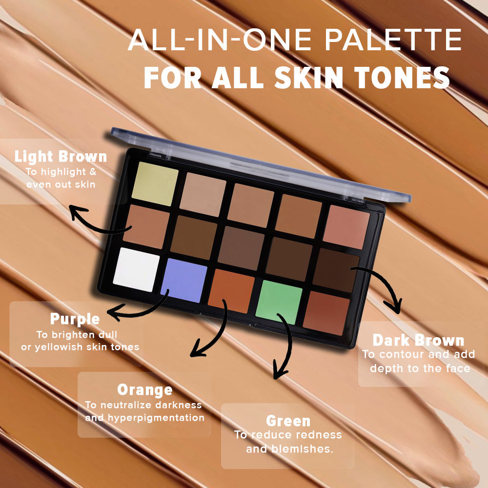 Character 15 Color Face Define Palette - DDC001-KYAMSTORE