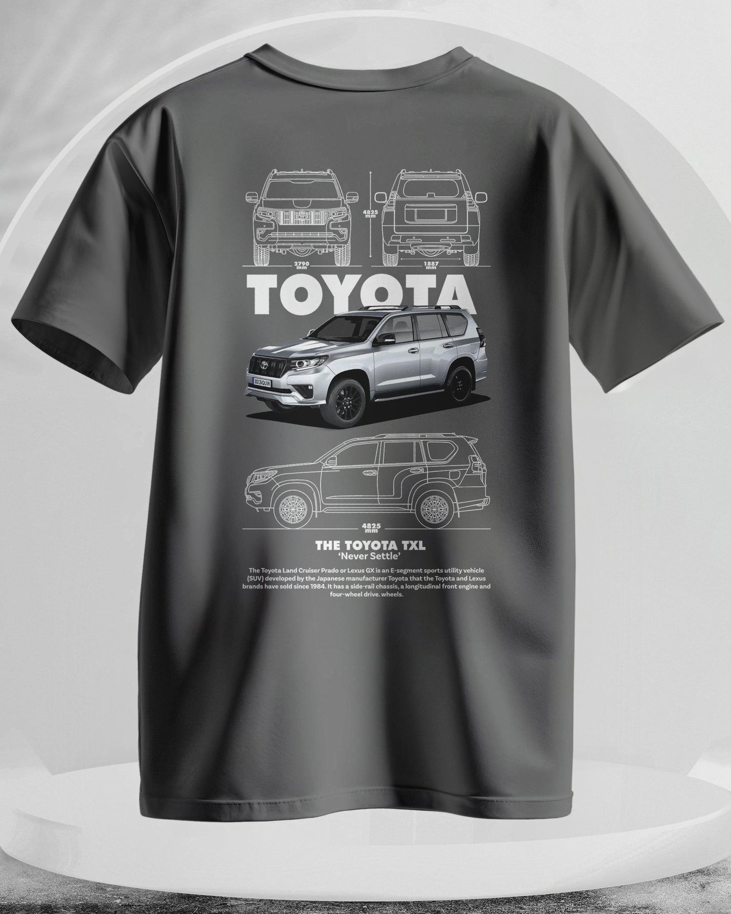 Toyota TXL - Men Stylish Back Printed T-Shirts – (Regular)