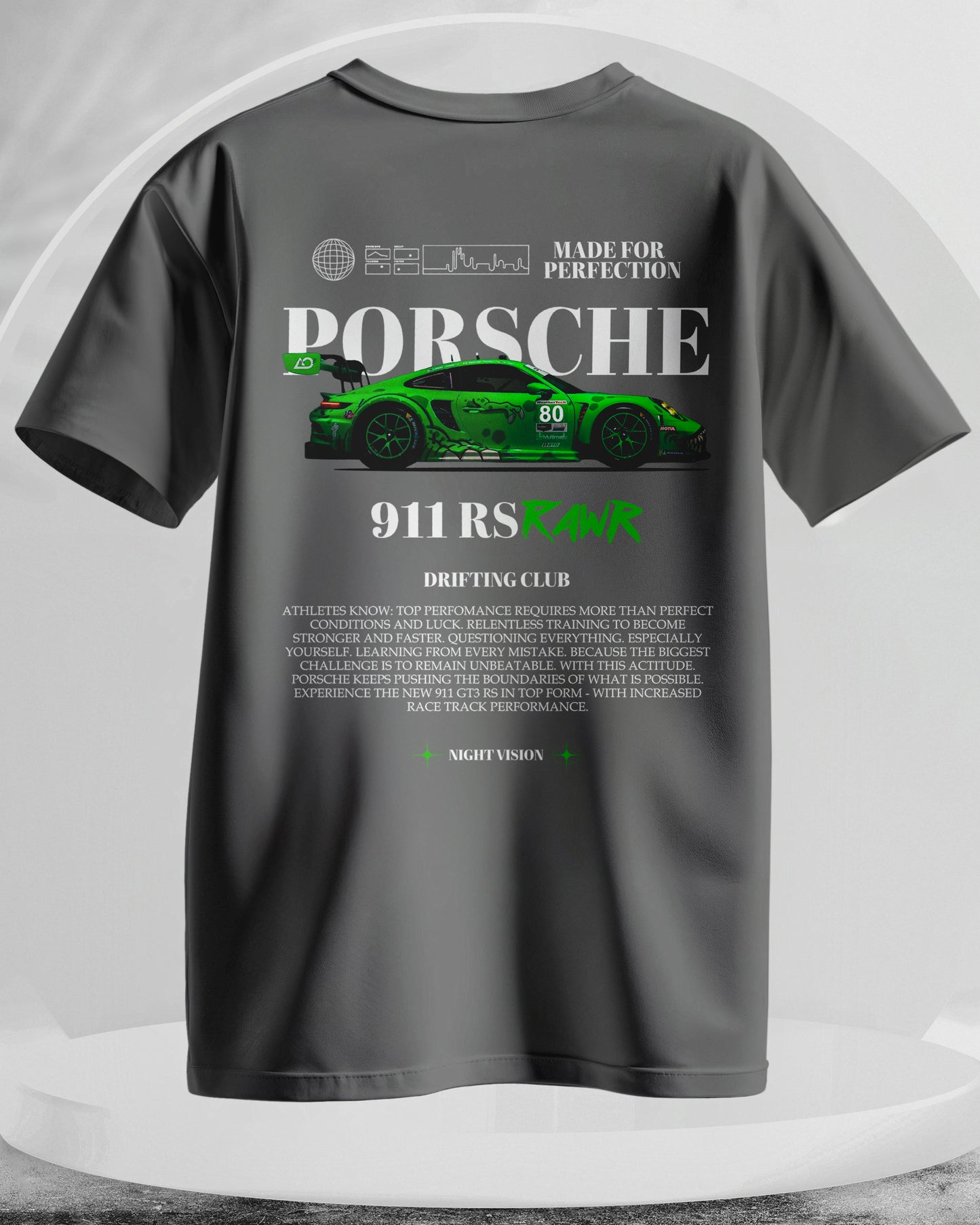 Porsche 911RS - Men Stylish Back Printed T-Shirts – (Regular)