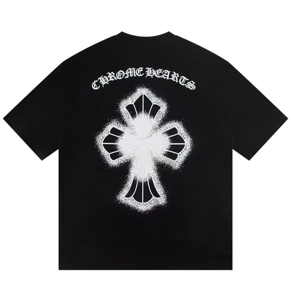 Unisex Oversize Chrome Hearts Printed Boxy Fit Thick Fabric T-Shirt - (Back Print)