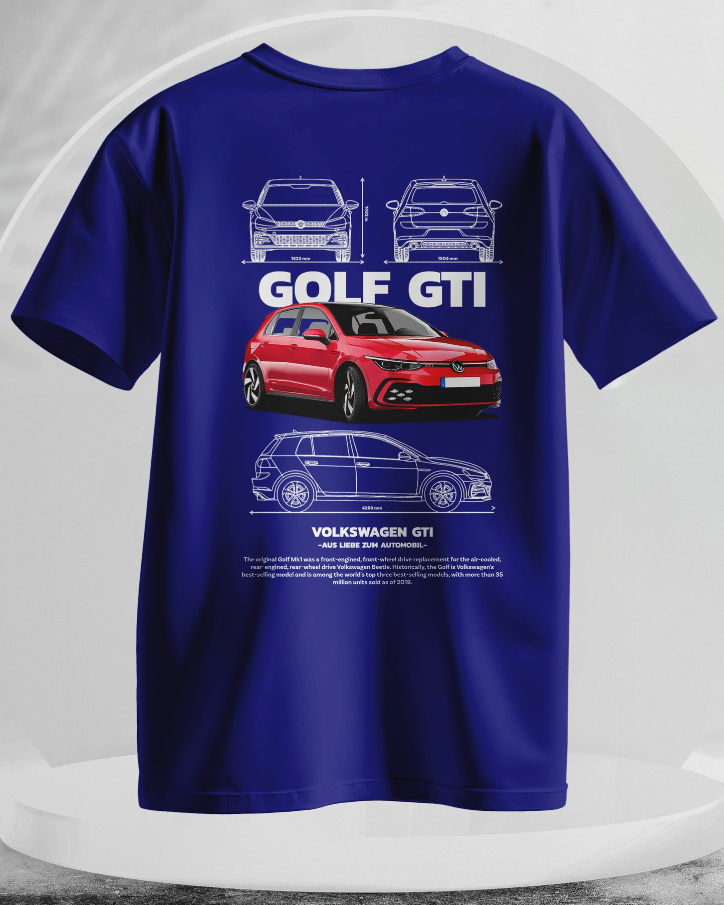 Volkswagen Golf GTI - Men Stylish Back Printed T-Shirts – (Regular)
