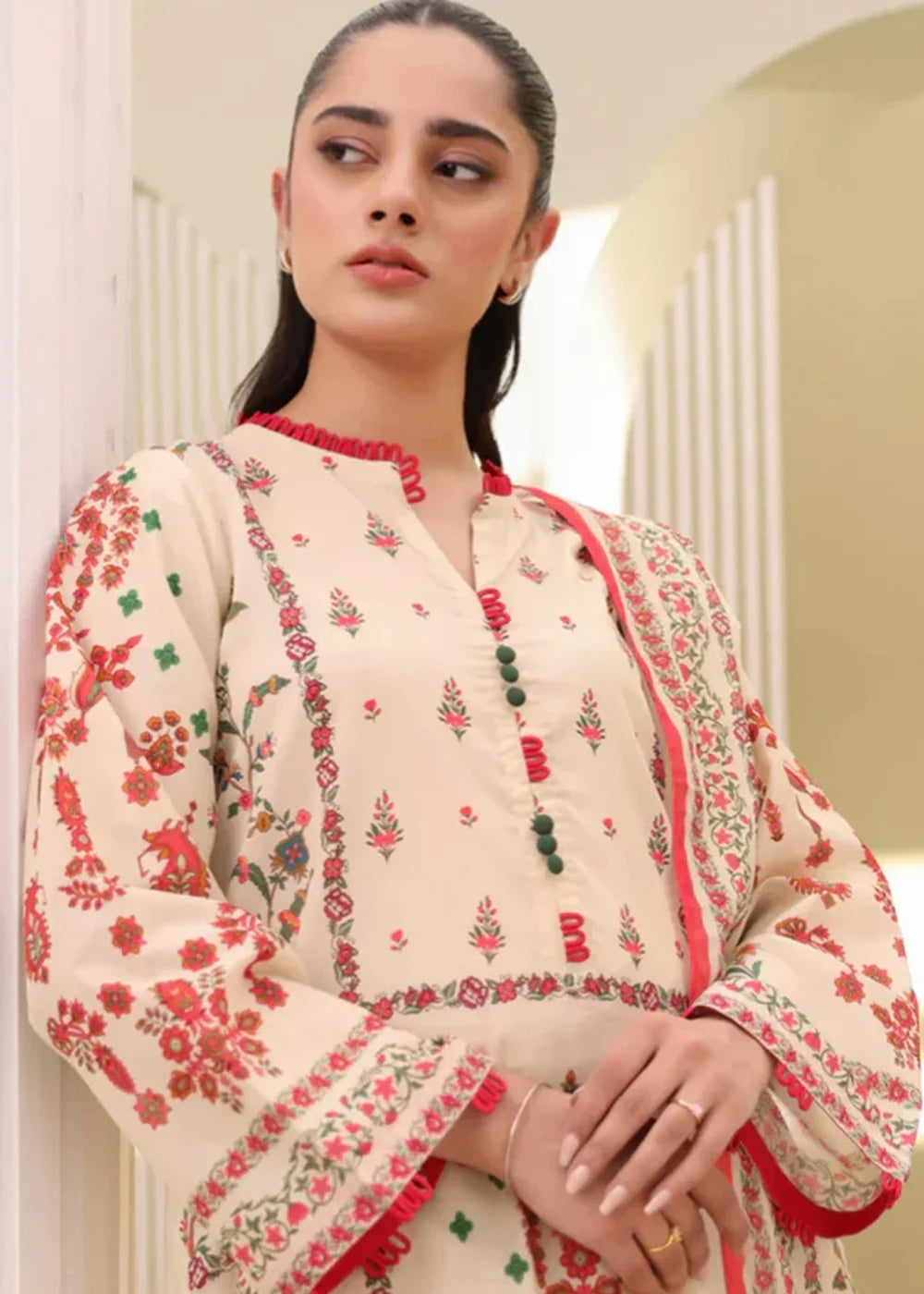 Women Kurtha - 3 Piece – Unstitched