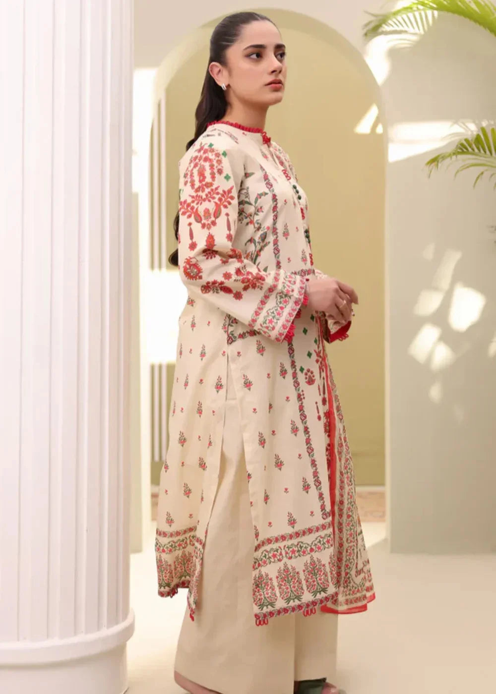 Women Kurtha - 3 Piece – Unstitched