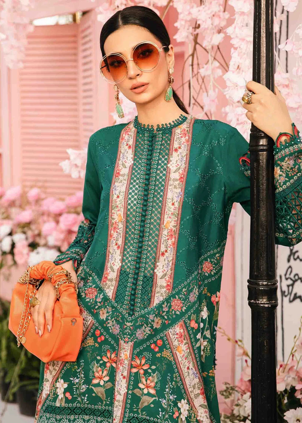 3 Piece Unstitched Embroidered Lawn Suit