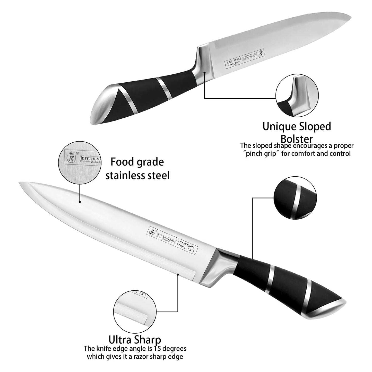 SEVEN STAR 9-Piece Stainless Steel Knife Set-KYAMSTORE