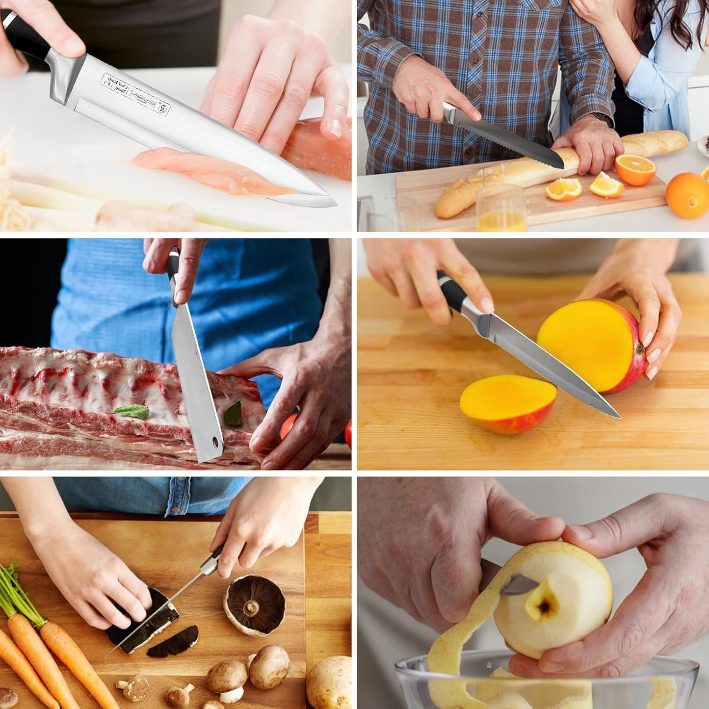 SEVEN STAR 9-Piece Stainless Steel Knife Set-KYAMSTORE
