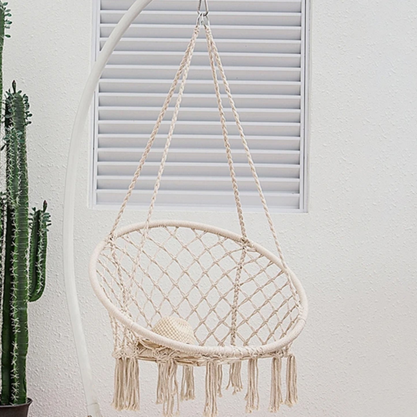 Cotton Rope Woven Hanging Swing Chair-KYAMSTORE