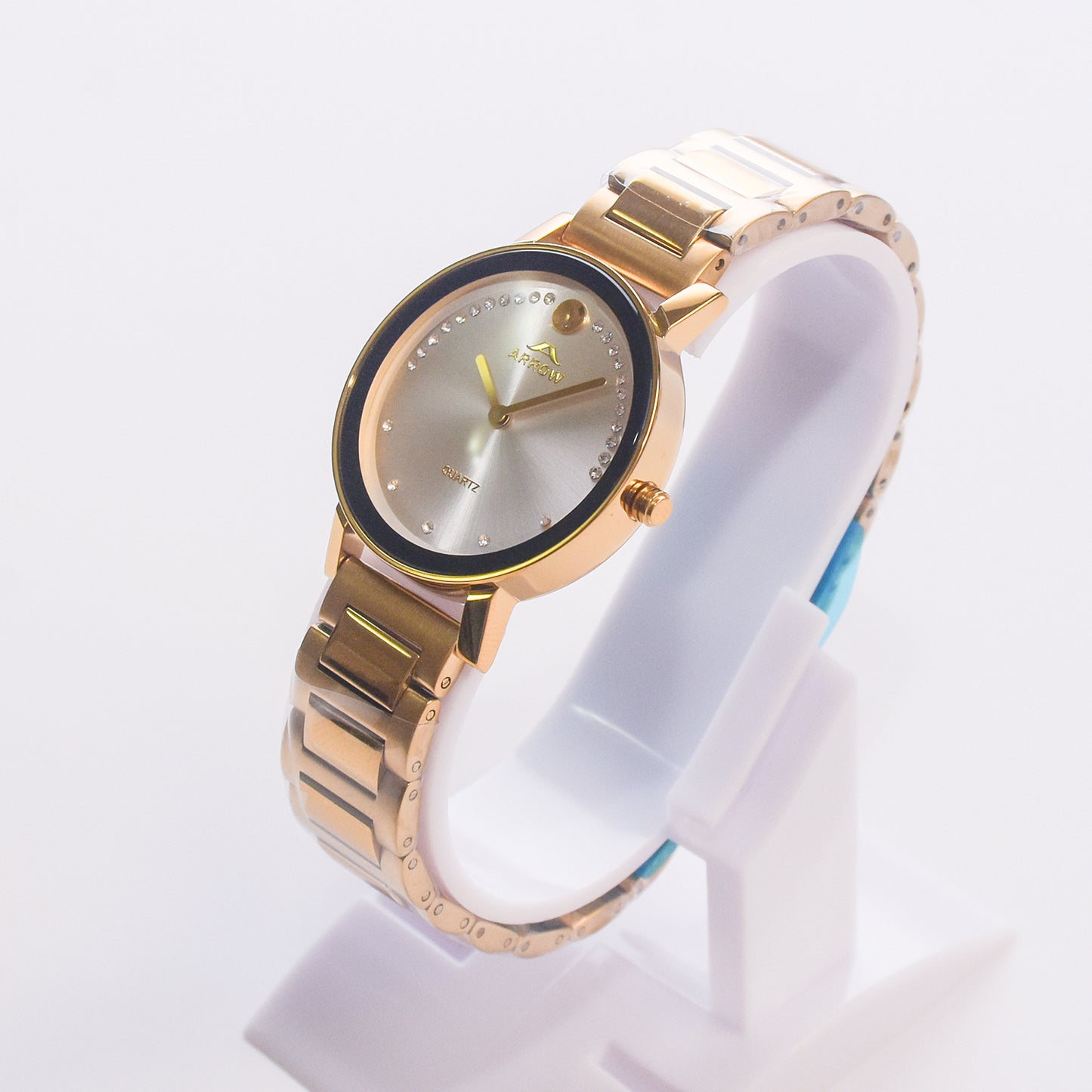 Arrow Women’s Analog Display | Gold Strap | with White Dial (5923)-KYAMSTORE