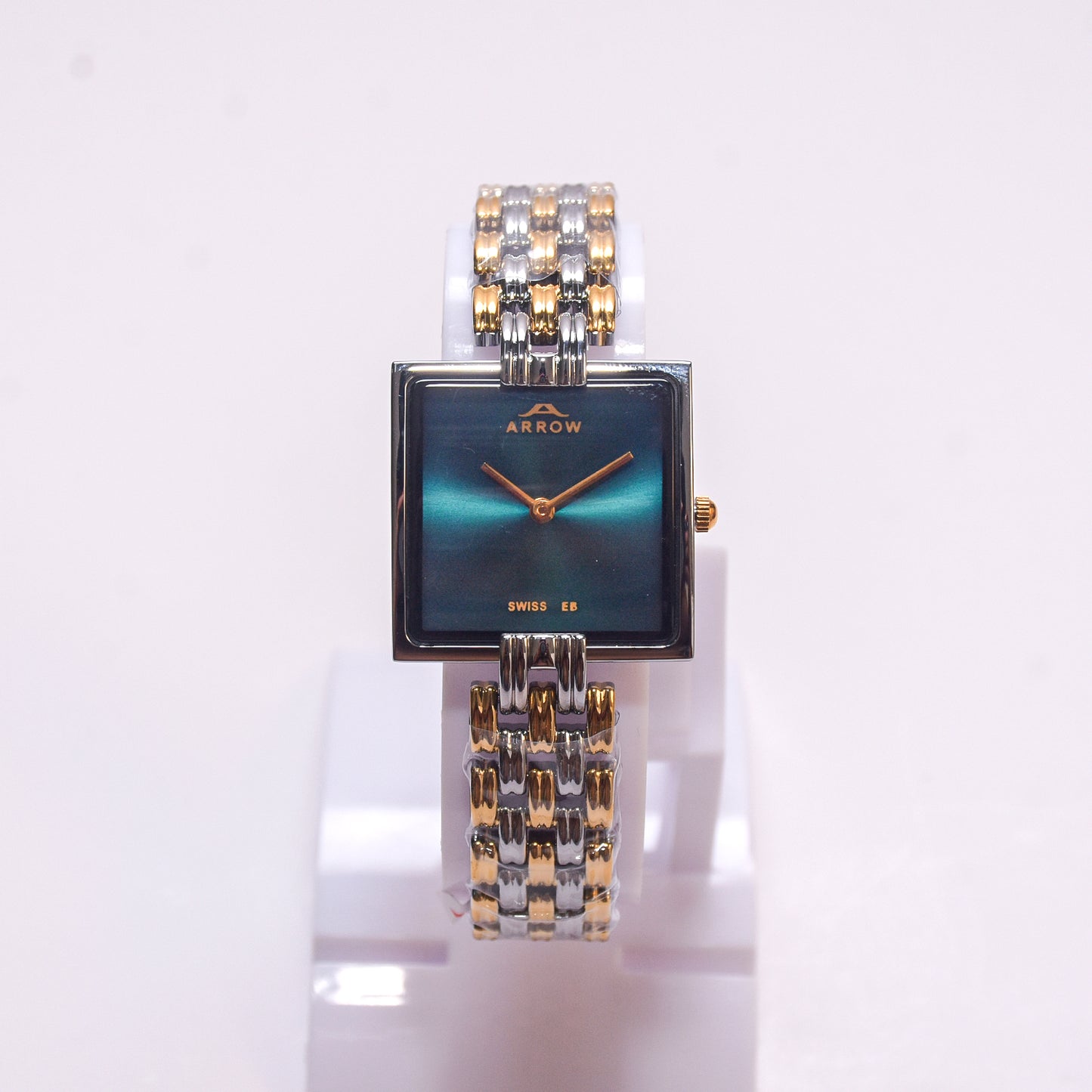 ARROW ARROW Premium Brass Analog Square Couple Watch | Special Glass | Color Gold Silver TT (5930)-KYAMSTORE