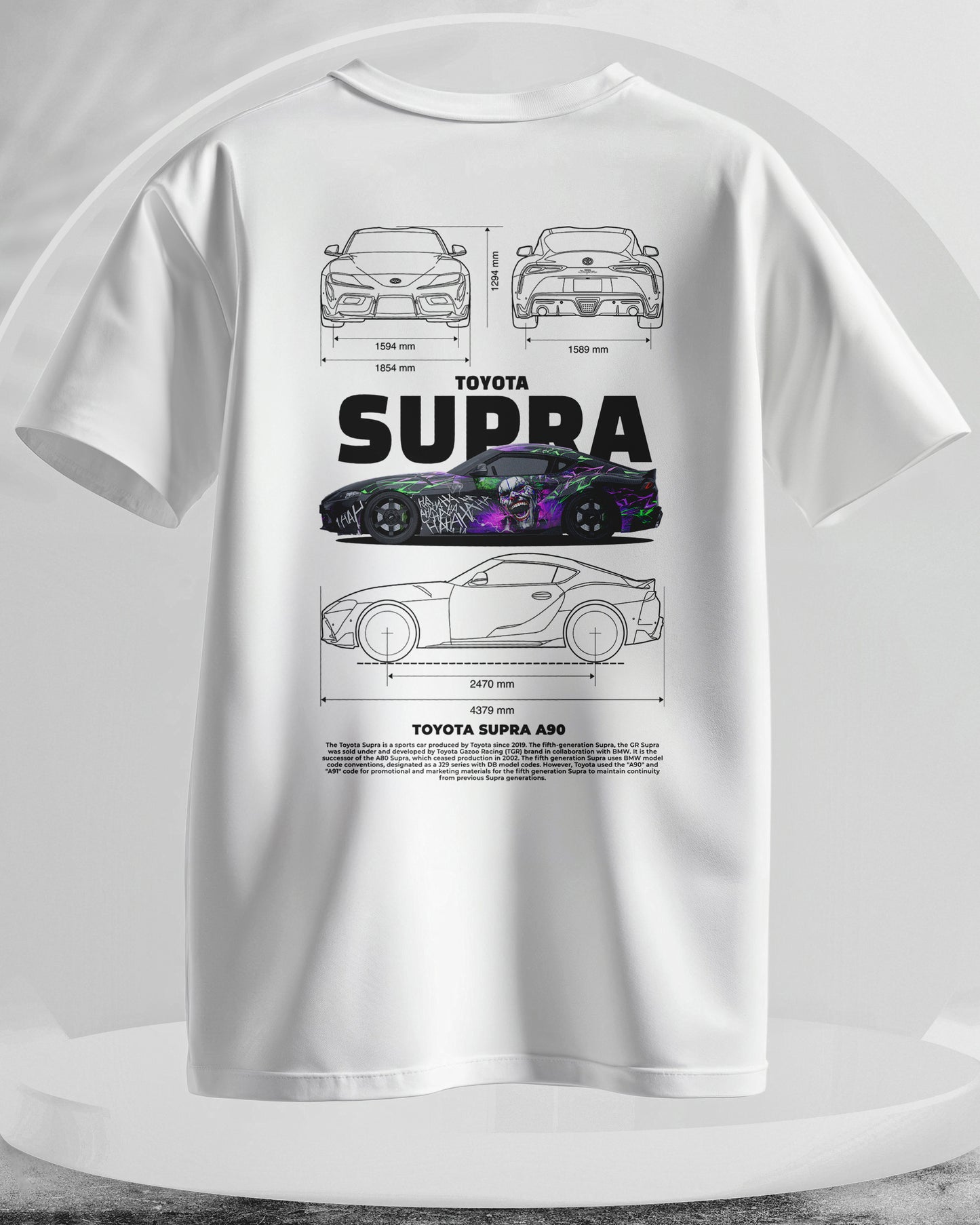 Toyota Supra - Men Stylish Back Printed T-Shirts – (Regular)