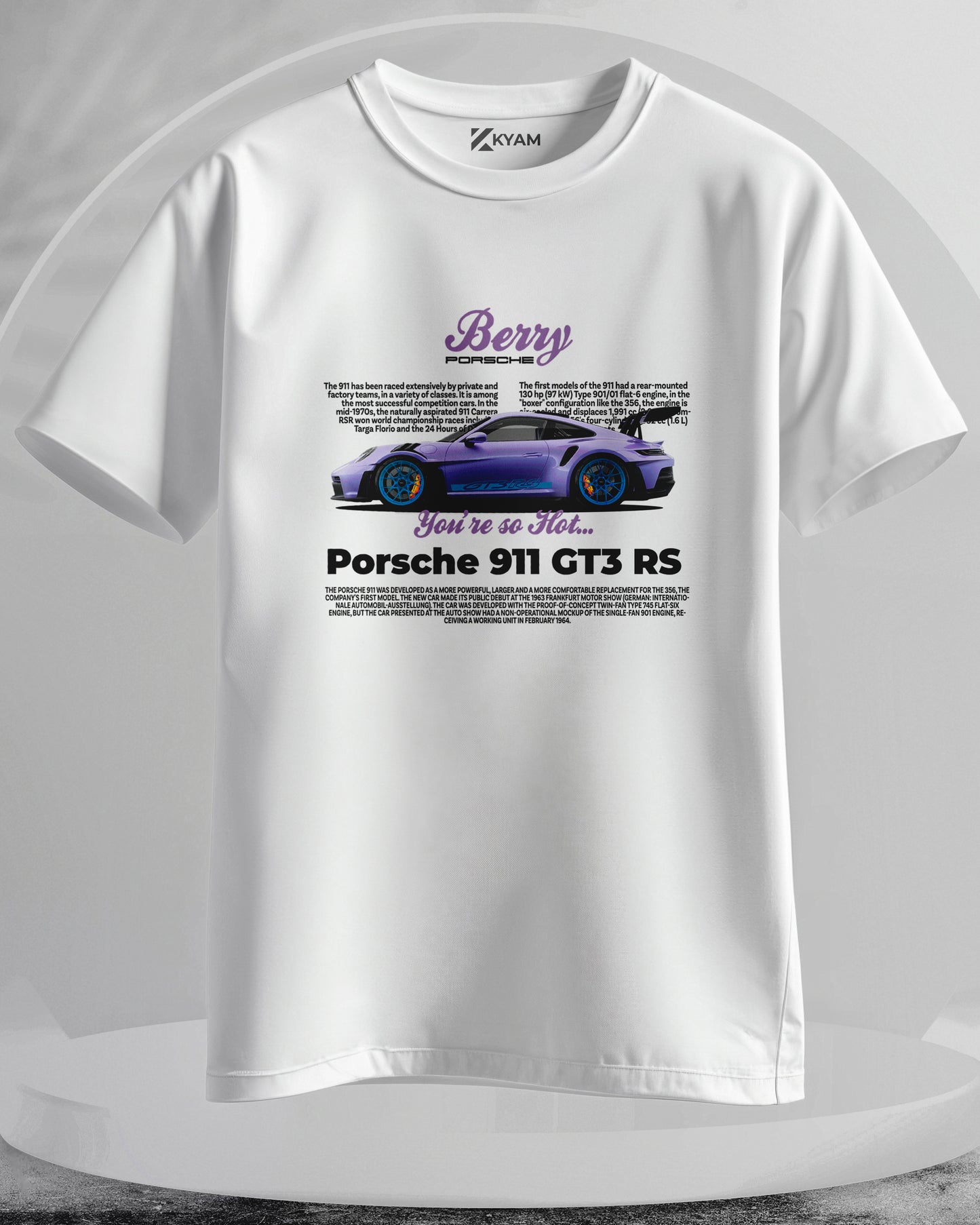 Porsche 911 GT3 RS - Men Stylish Printed T-Shirts – (Regular)