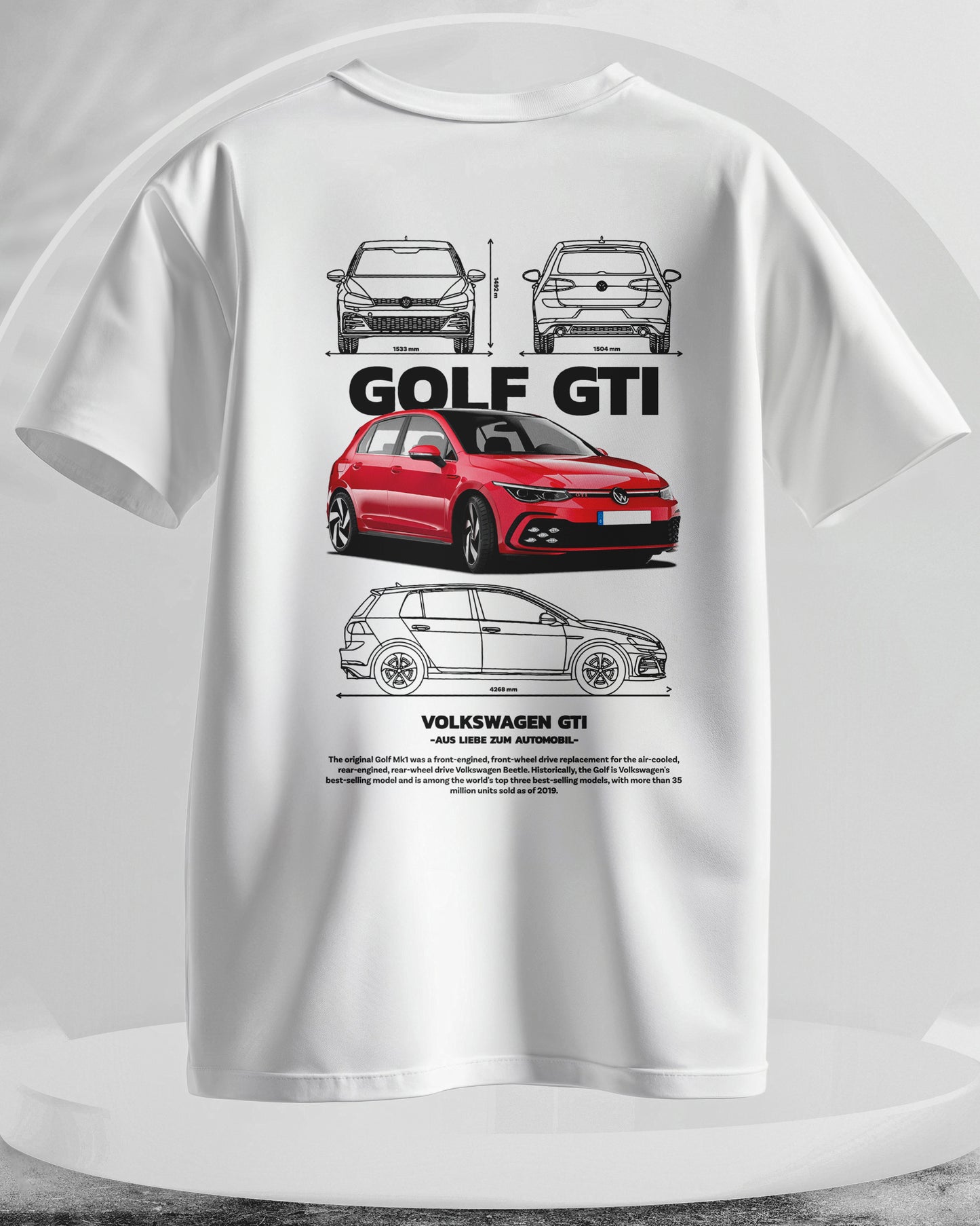 Volkswagen Golf GTI - Men Stylish Back Printed T-Shirts – (Regular)