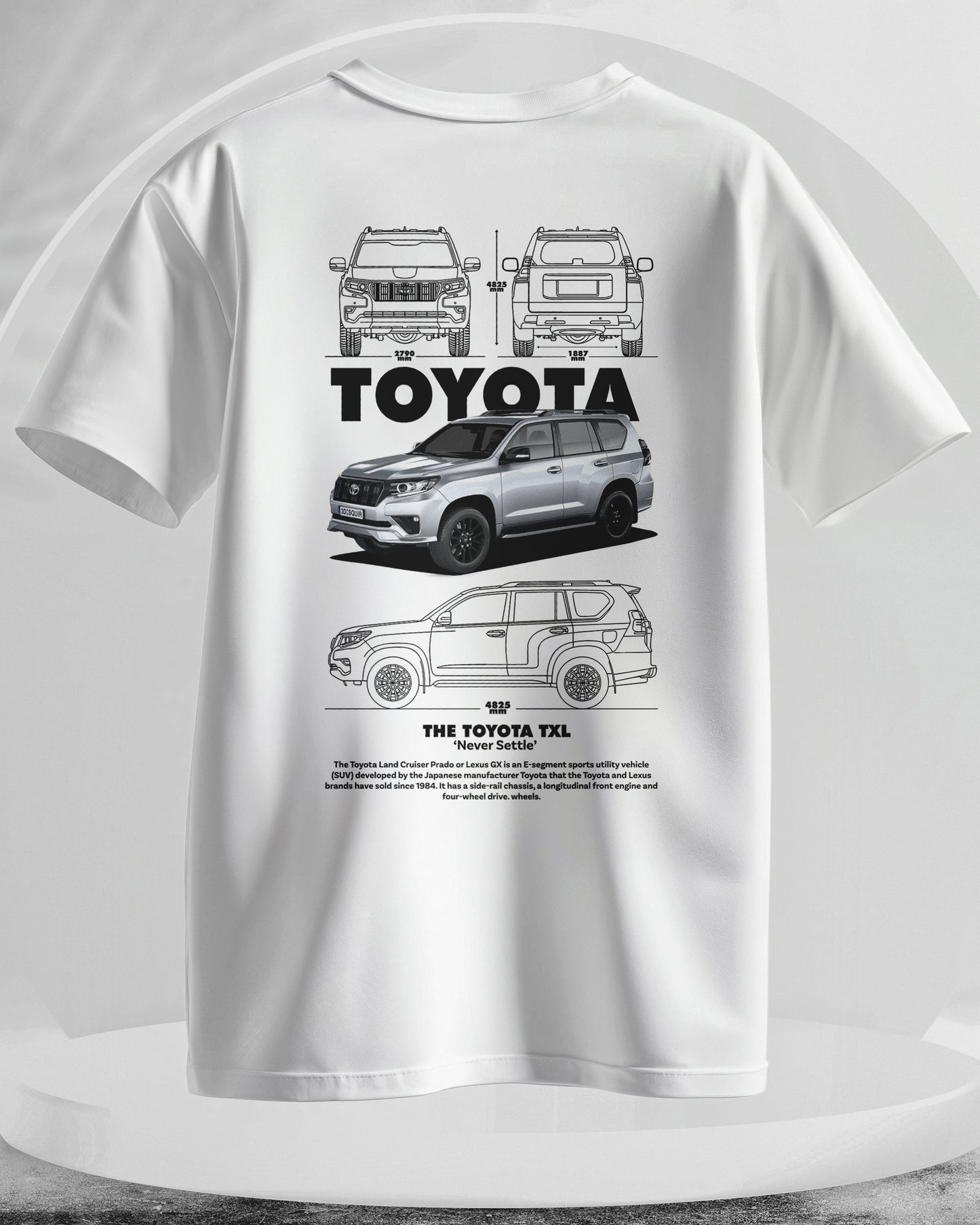 Toyota TXL - Men Stylish Back Printed T-Shirts – (Regular)