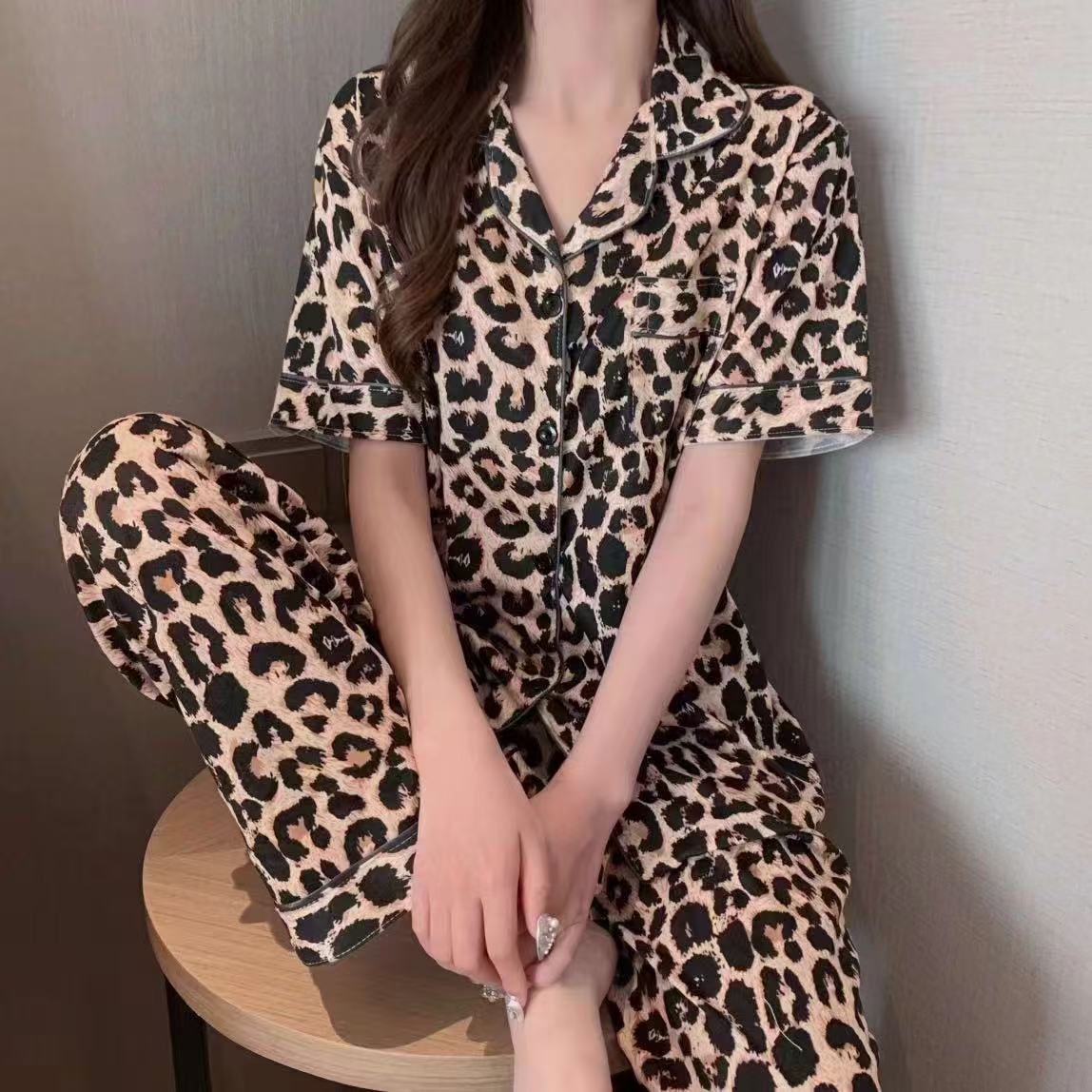 Summer pajamas Silk Pajamas | Women Pajama Sets Print Cute Sleepwear | Free Size-KYAMSTORE