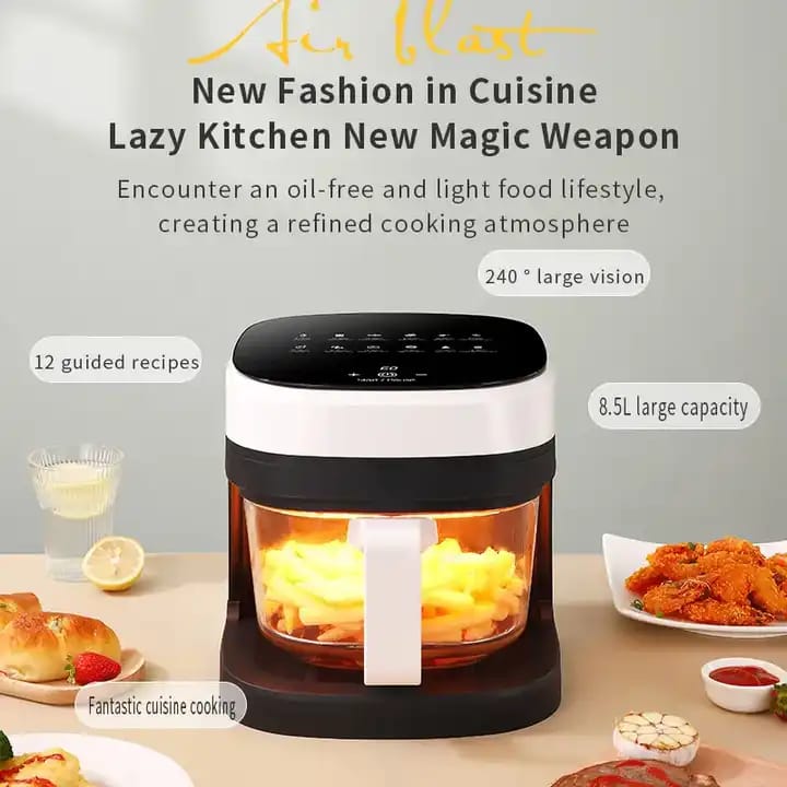 One-Touch Screen Small Air Fryer, 8.5L - 2400W