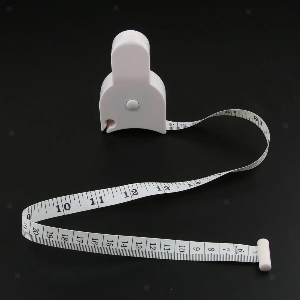Body Tape Measure, Waist Tape Measure, Body Fat Measuring Tape White, 150CM Handle