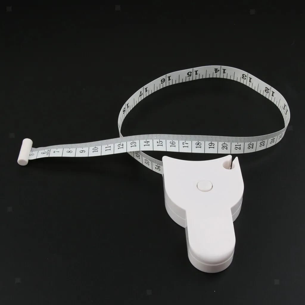 Body Tape Measure, Waist Tape Measure, Body Fat Measuring Tape White, 150CM Handle