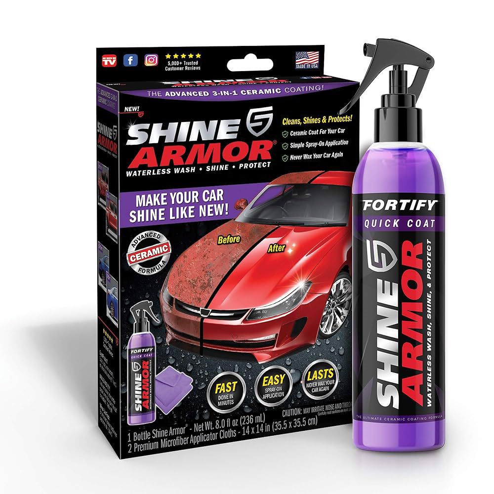 Ceramic Coating Fortify Quick Coat Car Wax Polish Spray Waterless Wash & Wax Hydrophobic Top Coat Polish & Polymer Paint