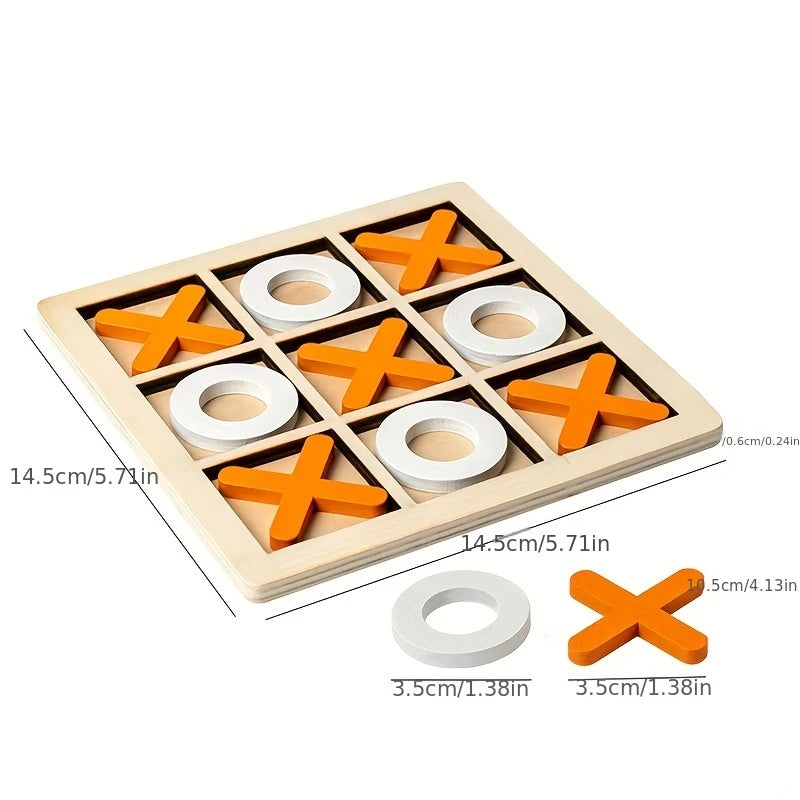 Wooden XO Well Shaped Chess For Children's Puzzle | Delivery: 7 to 10 business days | Limited stocks available | Hurry before Sold Out