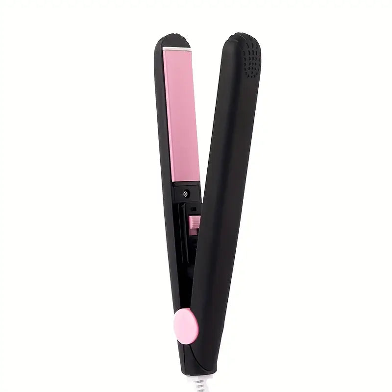 Portable Mini Hair Straightener with Pink Accents | Delivery: 2 to 6 business days | Limited stocks available | Hurry before Sold Out
