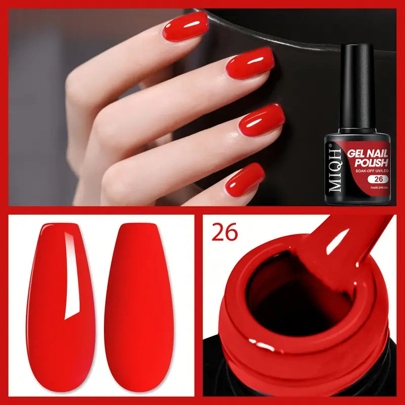 MIQH Gel Nail Polish, Long-Lasting UV LED Soak-Off Nail Gel (7ml) | Delivery: 2 to 6 business days | Limited stocks available | Hurry before Sold Out
