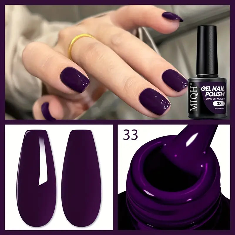 MIQH Gel Nail Polish, Long-Lasting UV LED Soak-Off Nail Gel (7ml) | Delivery: 2 to 6 business days | Limited stocks available | Hurry before Sold Out