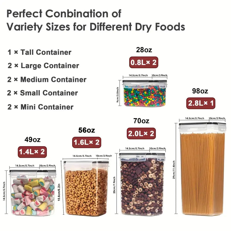 Airtight Food Storage Container Set 4/9pcs | Delivery: 5 to 10 business days | Limited stocks available | Hurry before Sold Out