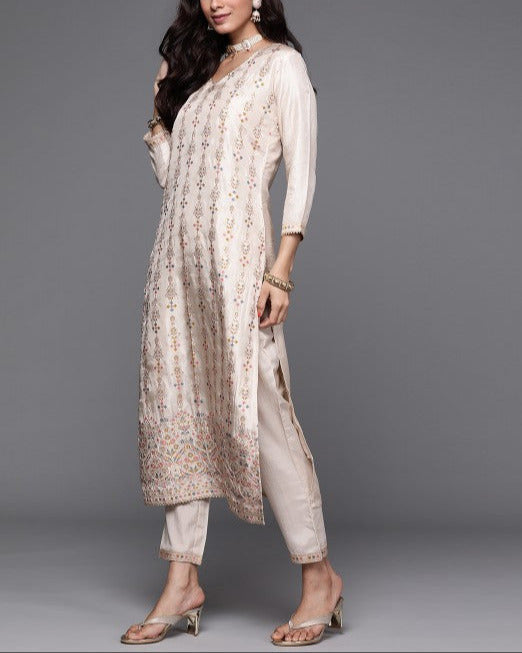 Women Ethnic Motifs Regular Kurta with Trousers & Dupatt-KYAMSTORE