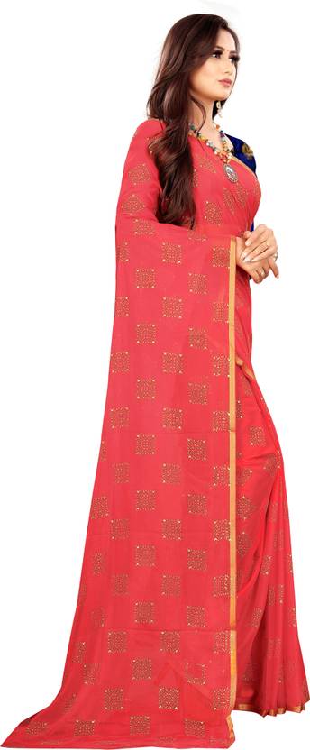 Printed Bollywood Chiffon Saree (Light Pink) | Delivery: 10 to 12 business days | Limited stocks available