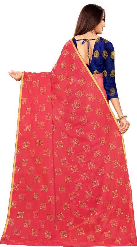 Printed Bollywood Chiffon Saree (Light Pink) | Delivery: 10 to 12 business days | Limited stocks available