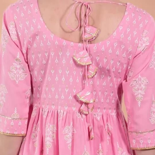 Women Ethnic Motifs Embroidered Pure Cotton Kurta With Palazzos & With Dupatta-KYAMSTORE