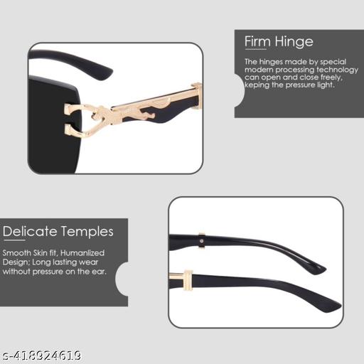 Black Rimless Sunglasses/Goggles UV Protected