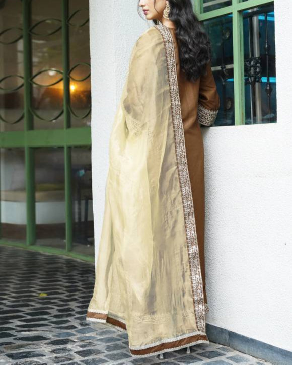 Women Silk Blend Kurta Pant Dupatta Set-KYAMSTORE